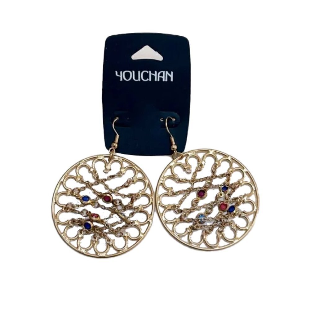 👋 3/$15 YOUCHAN MULTICOLORED PARTY HOOK EARRING